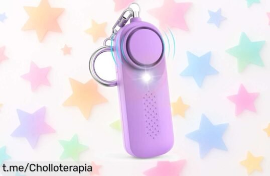 Alarma personal Safesound con 130 dB y mini linterna LED, un chollo que protege a mujeres y niños en cualquier situación. ¡Aprovecha esta oferta única ya!