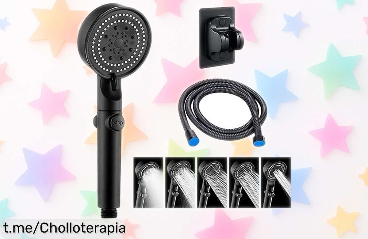 Alcachofa de ducha moderna con 6 modos; chorrazo a tu gusto para transformar tu baño a un precio tirado, ¡no dejes escapar este super chollo y disfruta cada ducha como nunca!