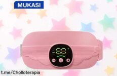 Alivio instantáneo con el cinturón térmico eléctrico USB MUKASI: 4 niveles de calor y masaje para esos días difíciles, no dejes escapar este chollazo que te hará sentir genial.