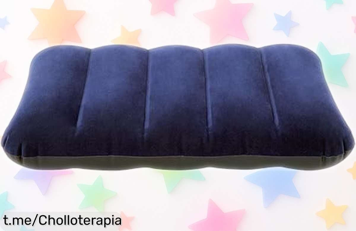 Almohada hinchable Intex 68672, ¡super chollo de precio por ser perfecta para campings y viajes! No te la pierdas si buscas confort en tus aventuras.