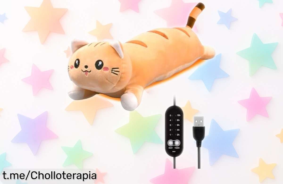 Almohadilla térmica en forma de gato que alivia cólicos y relaja espalda a un precio irrepetible: mima tu bienestar hoy mismo con este chollo.