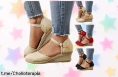 Alpargatas de mujer cerradas con cuña de esparto: ¡el plan perfecto para brillar en cualquier ocasión, a precio de risa! No te quedes sin las tuyas, ¡aprovéchalo ya!