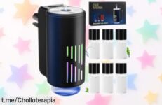 Ambientador eléctrico CFK6Z para coche con 6 perfumes naturales y duración semanas, precio rebajado ¡Olvídate del mal olor fácil y rápido!