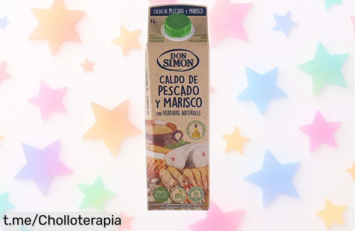 Añade un toque de mar a tus platos con el Caldo de Pescado Don Simón 1L, ¡preparación fácil y sabor auténtico a precio regalado! ¡Aprovecha esta oferta antes que se agote!