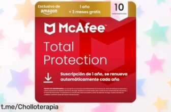 Antivirus McAfee Total Protection para 10 dispositivos a precio de risa: ¡15 meses de protección y VPN para que te sientas seguro en cada clic! No lo dejes escapar.