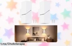 Aplique de pared interior YindaLux 8W en pack de 2 piezas que ilumina con luz cálida y un diseño moderno a un precio loco que no querrás dejar escapar, ¡anímate y transforma tu rincón!