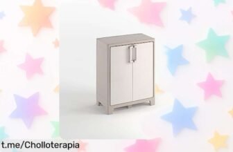 Armario bajo de resina Keter Gulliver con puertas y baldas ajustables, un ofertón resistente al agua y polvo que ¡no te puedes perder para ordenar tu espacio!