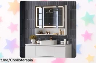 Armario de baño con espejo y LED regulable: ¡aprovéchate del precio de risa y dale a tu espacio el estilo que se merece hoy mismo!