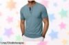 Asombrosa camiseta Henley de algodón Wayleb para hombre, super chollo que te permite moverte con libertad y estilo. ¡No dejes pasar esta oportunidad única!