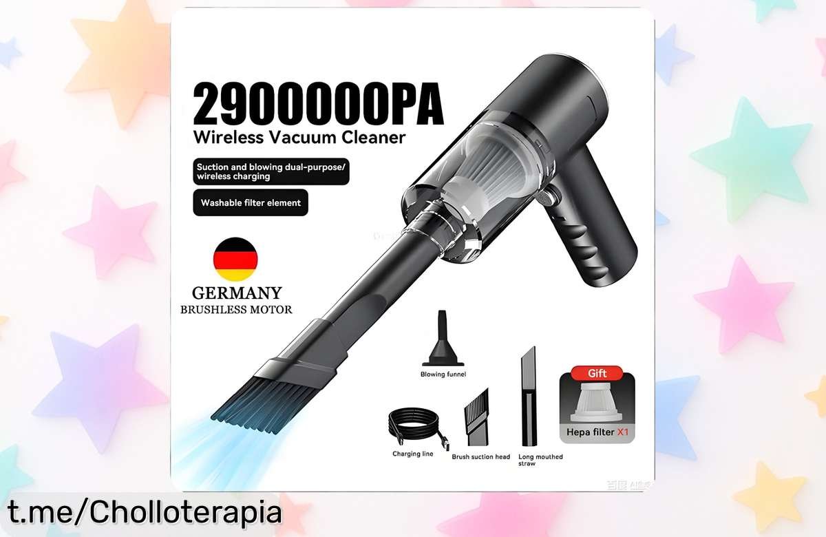 Aspiradora de coche portátil 4 en 1 con carga USB, la ayuda perfecta para esos pequeños líos: ¡límpialo todo al instante y aprovecha este ofertón que no querrás dejar pasar!