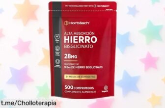 Aumenta tu energía y concentración con hierro vegano Horbaach: super chollo de 500 pastillas a un precio rebajado, ¡no te lo puedes perder!