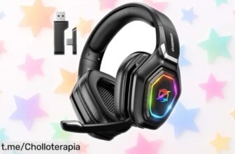 Auriculares gaming inalámbricos Ozeino con sonido potente y 30 horas de batería, un ofertón que no querrás dejar pasar para jugar sin cables ni retrasos ¡Compra ya y vive la experiencia!