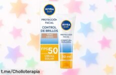 BB Cream facial con color de NIVEA SUN: ¡ofertón con protección solar FP50 y acabado natural que no puedes dejar escapar! Brillo controlado, piel radiante.