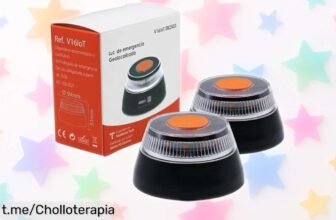 Baliza de emergencia V16 UBOON pack de 2, potente y con aviso a la DGT: ¡no te quedes sin esta oferta increíble que protegerá tu camino!