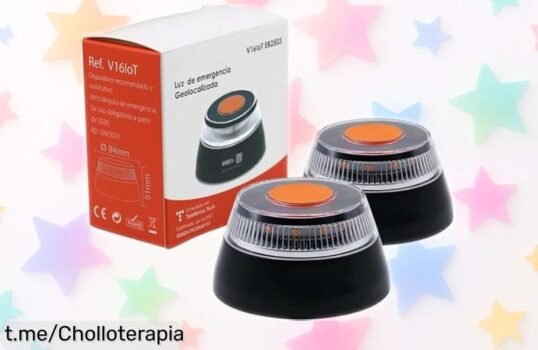 Baliza de emergencia V16 UBOON pack de 2, potente y con aviso a la DGT: ¡no te quedes sin esta oferta increíble que protegerá tu camino!