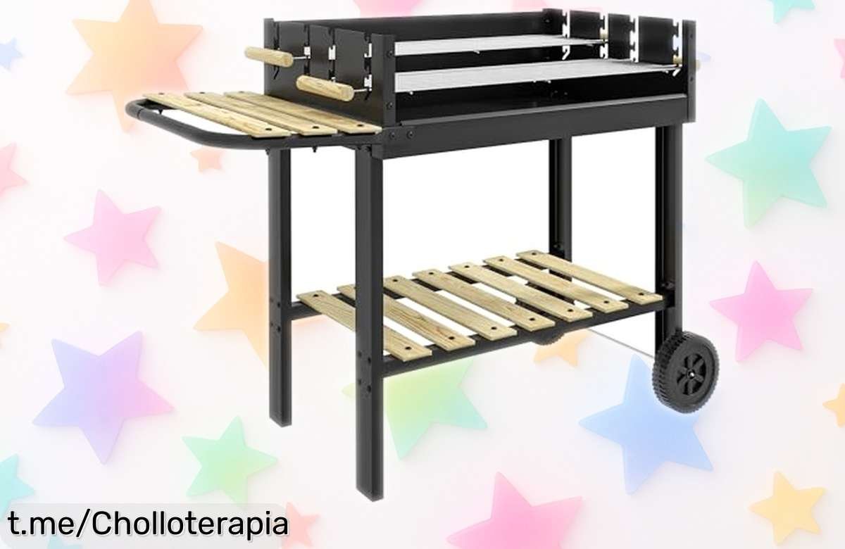 Barbacoa de carbón portátil Outsunny con parrillas ajustables: ¡rebajada y perfecta para disfrutar tus cenas al aire libre sin complicaciones!