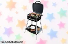 Barbacoa eléctrica Cecotec PerfectCountry BBQ, ¡tapa abatible y 2000W para unas parrilladas increíbles a un precio de escándalo que no querrás dejar escapar!