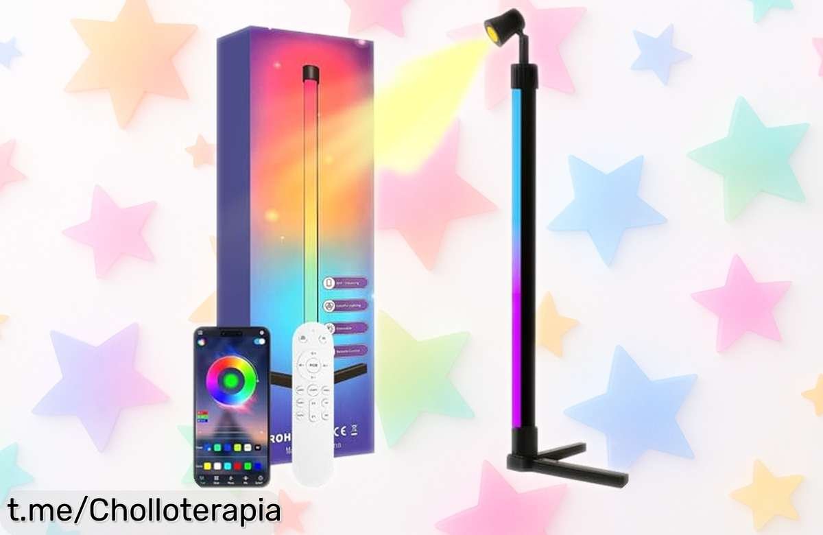 Barra de luz RGB para TV y gaming con control por app. Colores a tope que vibran con la música, ¡luz en tu vida a un precio increíble! No te quedes sin ella.