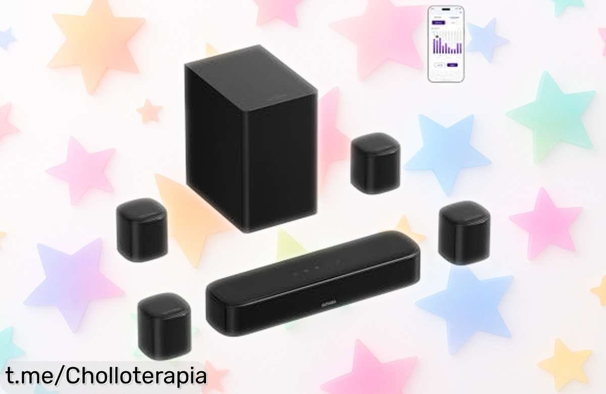 Barra de sonido ULTIMEA Aura A40 Pro con Bluetooth 6.0 y subwoofer potente, ¡disfruta un sonido envolvente brutal a precio locazo! No te lo pierdas, monta tu cine en casa ya.