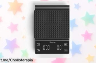 Báscula KitchenTour para café con temporizador, precisão milimétrica y un ofertón que no te puedes perder ¡Haz de tu espresso el mejor del barrio!