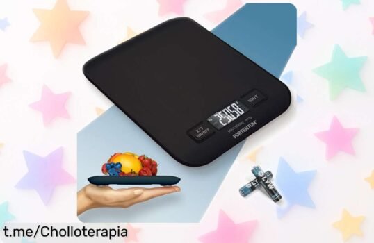 Báscula de cocina PORTENTUM con pantalla LCD en acero inoxidable a precio loco: ¡haz tus recetas perfectas y no dejes escapar esta oportunidad única!