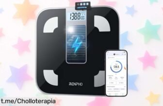Báscula digital RENPHO Elis Solar con conexión a tu móvil: mide peso, grasa y músculo. Aprovecha este precio de escándalo antes de que se acabe. ¡Tu salud no espera!