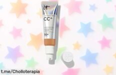 Base de maquillaje hidratante IT Cosmetics YSBB CC+ con SPF50+ para disimular arrugas y lucir una piel sana, ¡súper chollo que no puedes dejar escapar!