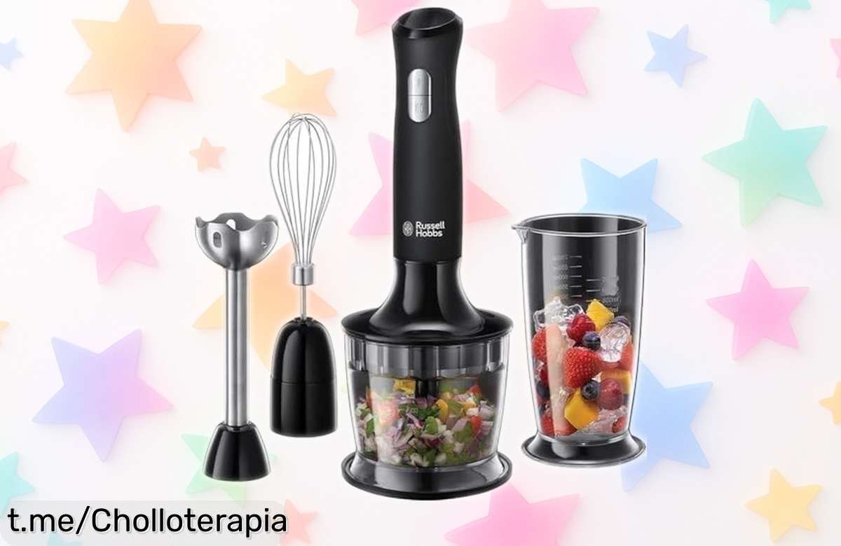Batidora de mano 3 en 1 Russell Hobbs: el ofertón que te ayudará a preparar tus recetas favoritas sin esfuerzo, ¡aprovéchalo antes de que sea tarde!
