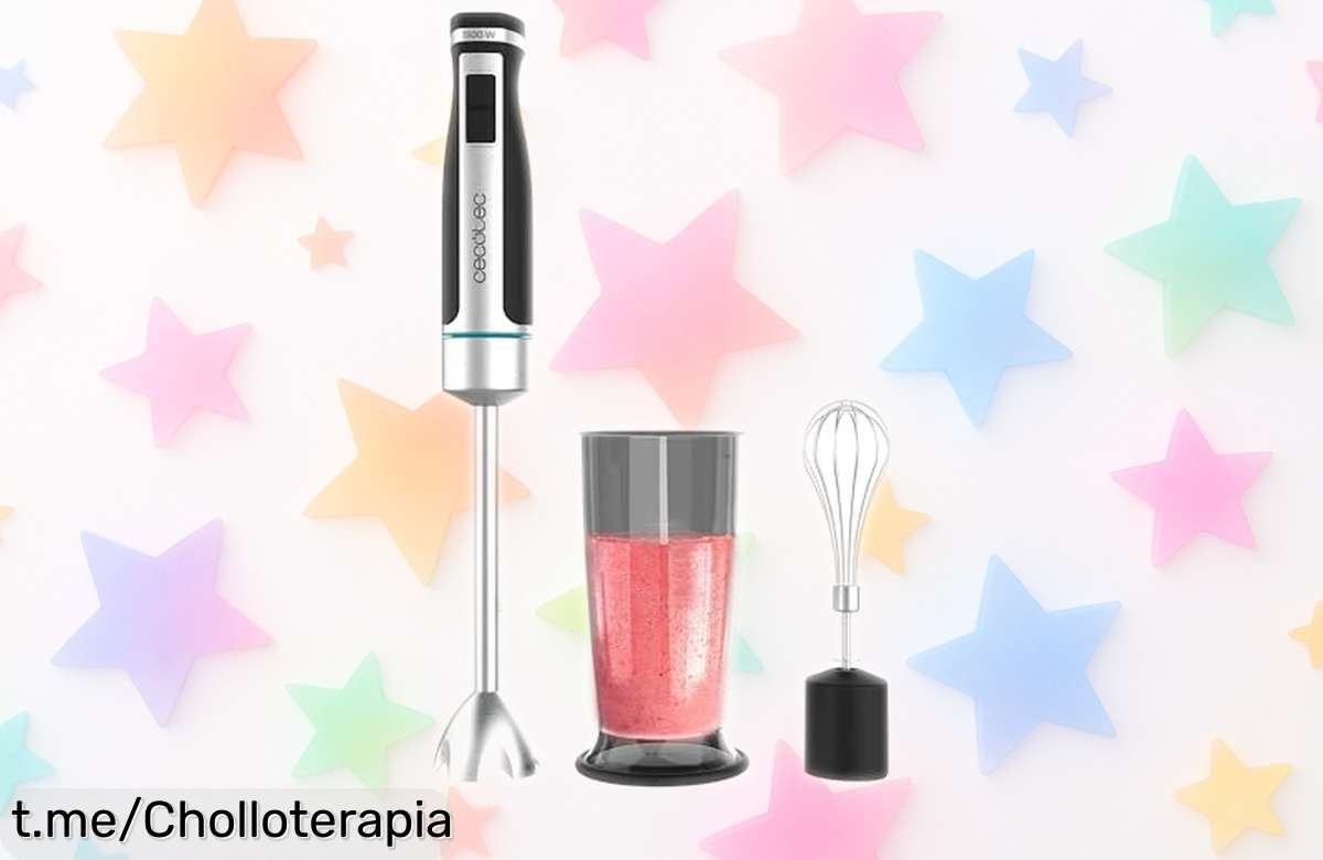 Batidora de mano Cecotec PowerGear 1500 XL con pie antisalpicaduras: ¡la oferta increíble del momento que no puedes dejar pasar!