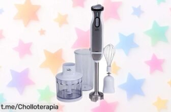 Batidora de mano Jata BT199 con 1000 W y cuchillas titanium, ¡un ofertón que hará que tus recetas brillen! No dejes pasar esta oportunidad única.