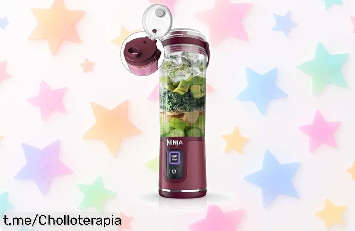 Batidora portátil Ninja Blast BC151EUCR: potente y práctica con vaso para beber directo, ¡aprovecha este ofertón a un precio increíble que no podrás dejar escapar!