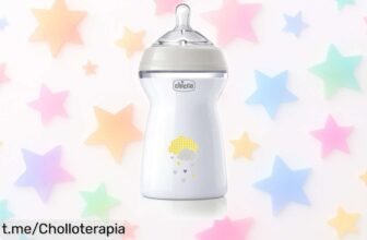 Biberón anticólicos Chicco NaturalFeeling que evita gases y deja a los peques felices, ¡rebajado a un precio loco! No dejes pasar esta oportunidad única para tu relax.