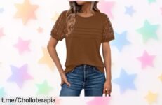 Blusa de encaje Suncife: Elegancia y estilo a un precio rebajado que no vas a encontrar, ¡aprovéchala antes de que se agote!
