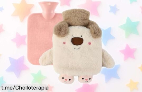 Bolsa de agua caliente RoxNvm con funda animalito, un paquetazo a precio loco que te abraza y te protege del frío durante horas. ¡No dejes pasar esta oportunidad única!