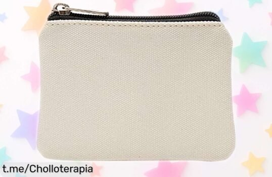 Bolsa de lona para mujer con bolsillo y dos monederos, ¡una ganga que organiza tu día a día y ahora está tirada de precio! No te quedes sin la tuya.