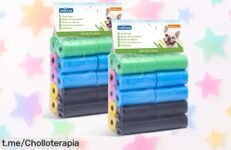 Bolsas para cacas de perro Noblesa en pack grande de 40 rollos, un ofertón sin olores químicos que te hará disfrutar cada paseito con tu peludo. ¡No te lo pierdas!