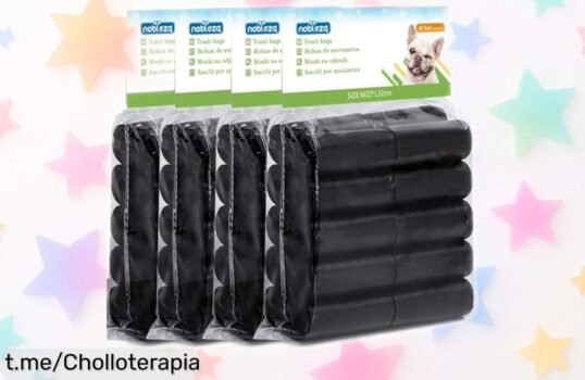 Bolsas para cacas de perro Nobleza en pack de 80 rollos a precio loco para que pasear al peludo sea más fácil y sin líos, ¡no te quedes sin ellas!