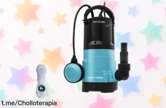 Bomba sumergible Cecotec Axike 750W, ¡mueve hasta 14.000 litros por hora y sube 7,5 metros! Aprovecha este ofertón que no verás de nuevo y hazlo tuyo antes de que se agote.