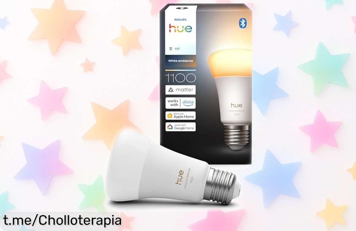 Bombilla LED inteligente Philips Hue A60, controlable con Alexa y móvil a precio regalado para que ilumines tu hogar como te dé la gana. ¡No dejes pasar esta oportunidad!