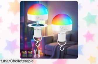 Bombillas recargables Kimjo E27, ¡rebajadas y con mando para iluminar a tu estilo! Dale luz a tus momentos especiales sin límites.