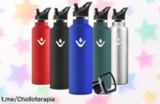 Botella térmica Motswedi de acero inoxidable: ¡mantén tus bebidas perfectas todo el día con este ofertón que no se repite! ¡No te quedes sin la tuya y disfruta cada sorbo!