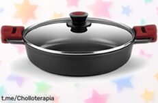 Cacerola baja de aluminio fundido BRA Premiere, súper resistente y apta para todo tipo de cocinas a un precio nunca visto que te hará sonreír al cocinar. ¡No te la pierdas!