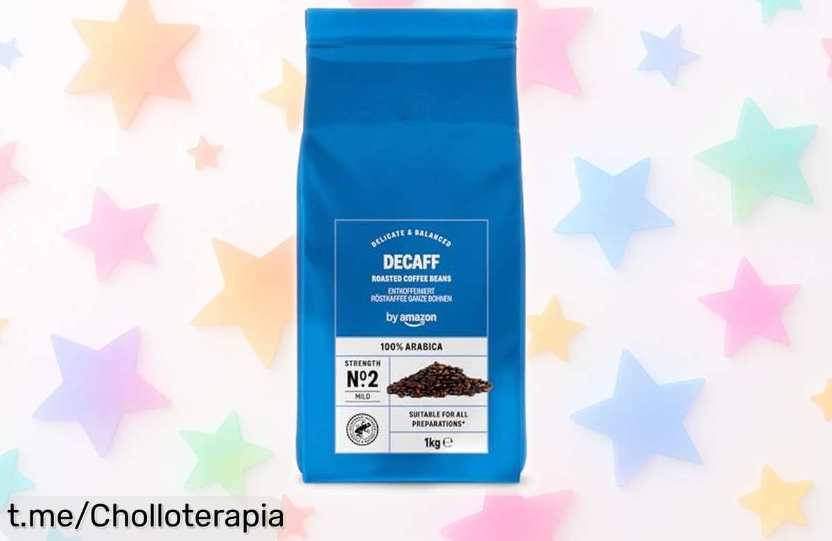 Café en grano descafeinado 100% arábica de Amazon, suave y equilibrado, precio loco que no puedes dejar escapar; disfruta el sabor fresco hasta por 14 días ¡Hazte con él ya!