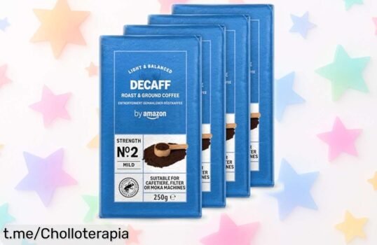 Café molido natural descafeinado de Amazon, pack de 4 x 250 g a precio regalado: ¡disfruta del mejor sabor sin cafeína y aprovecha este super chollo antes que se agote!