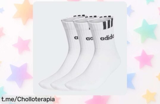 Calcetines adidas super chollo: pack de 3 pares con refuerzo duradero que aguanta el día entero. No dejes pasar esta oferta única para cuidar tus pies. ¡Aprovecha ya!