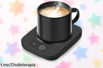 Calentador de tazas Azyh que mantiene tu café a 55℃ con diseño portable y fácil limpieza, ¡precios locos por tiempo limitado para los amantes del cafelito!