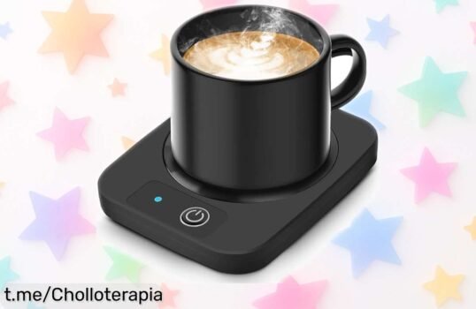Calentador de tazas Azyh que mantiene tu café a 55℃ con diseño portable y fácil limpieza, ¡precios locos por tiempo limitado para los amantes del cafelito!