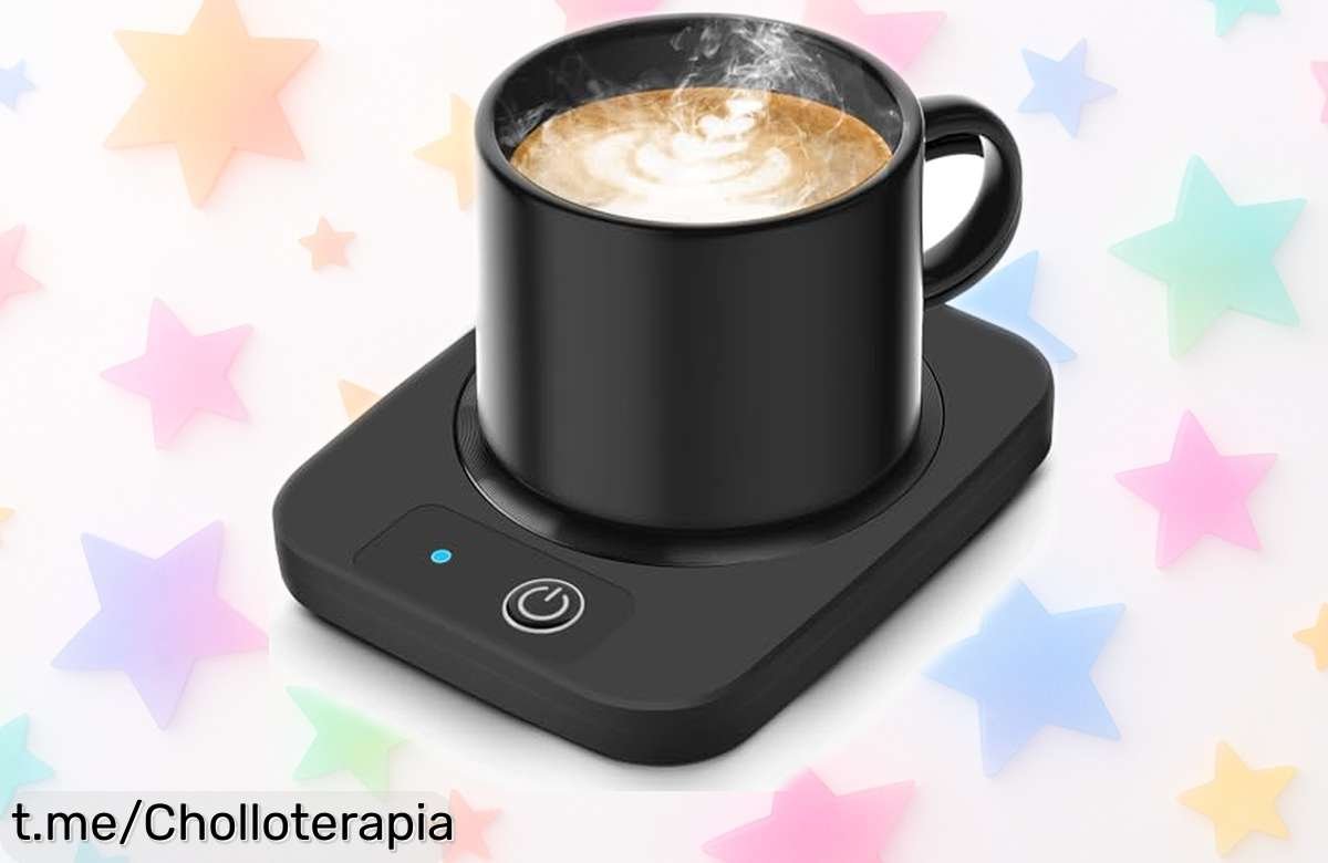 Calentador de tazas Azyh que mantiene tu café a 55℃ con diseño portable y fácil limpieza, ¡precios locos por tiempo limitado para los amantes del cafelito!