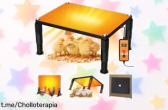 Calentador doble cara de 110W para gallinero con temporizador, ¡oferta única que calienta y cuida a tus animales! No te pierdas este chollo rebelde en precios.