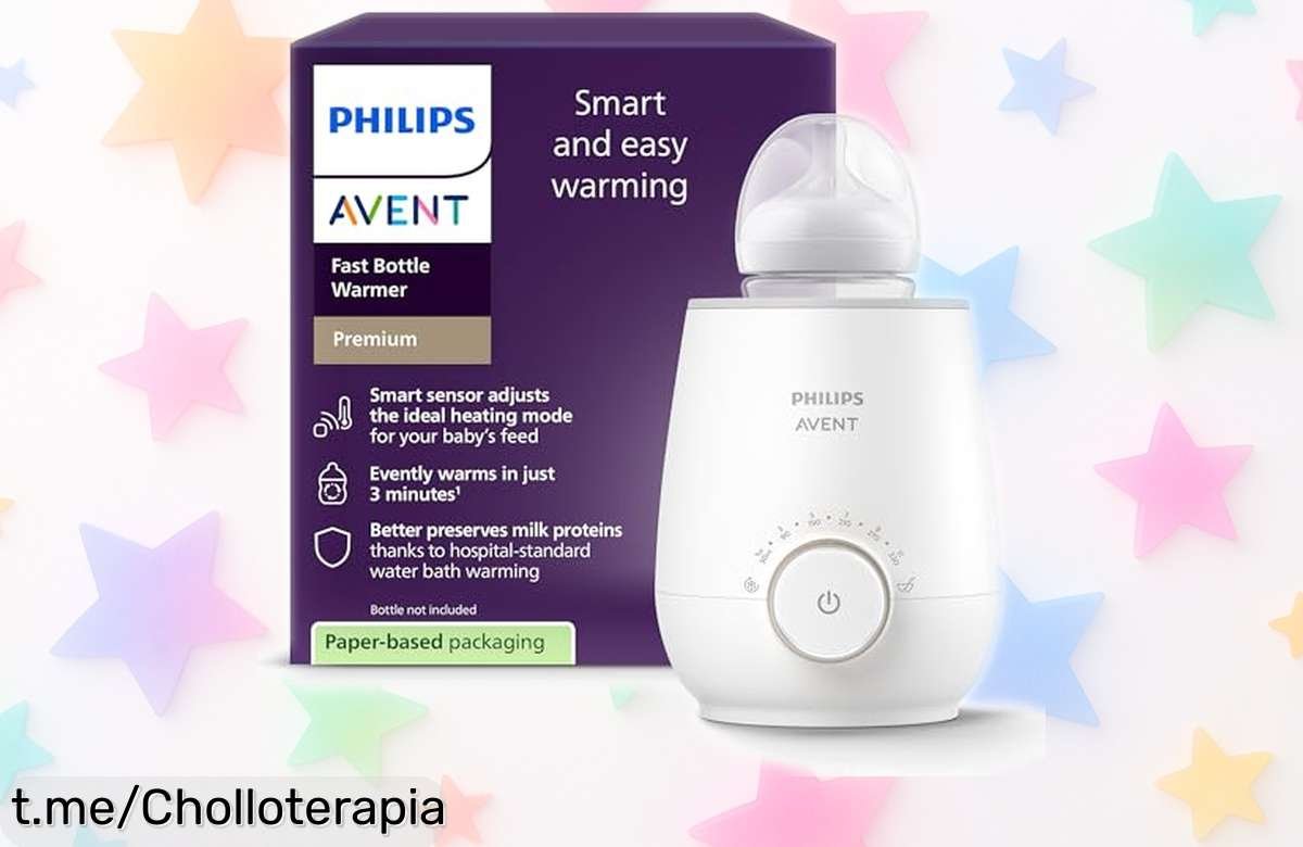 Calientabiberones Philips Avent Premium que calienta rápidamente y sin líos, ¡aprovecha este ofertón irresistible para facilitar la hora de comer a tu bebé!